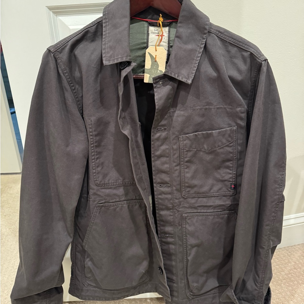 Relwen Charcoal Canvas Chore Coat NWT